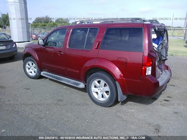 5N1AR18U38C660014 - 2008 NISSAN PATHFINDER S/LE/SE RED photo 3