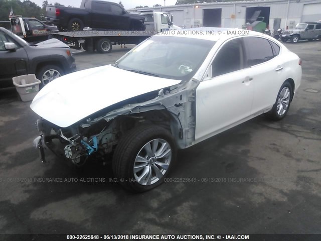 JN1BY1AR3BM370863 - 2011 INFINITI M37 X WHITE photo 2