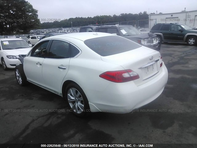 JN1BY1AR3BM370863 - 2011 INFINITI M37 X WHITE photo 3