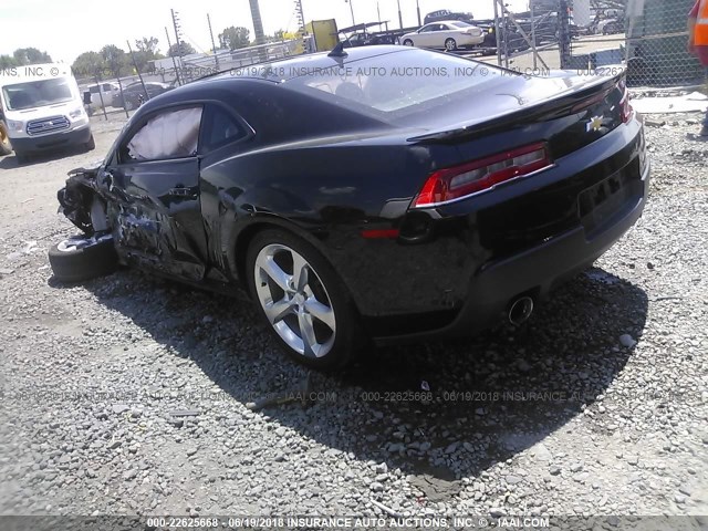 2G1FD1E31F9298458 - 2015 CHEVROLET CAMARO LT BLACK photo 3