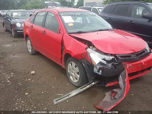 1FAHP35N28W299350 - 2008 FORD FOCUS SE/SEL/SES RED photo 1