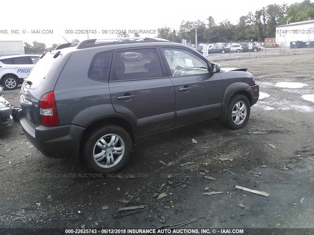 KM8JN12D97U523785 - 2007 HYUNDAI TUCSON SE/LIMITED GRAY photo 4