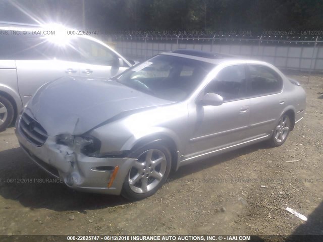 JN1DA31A83T435278 - 2003 NISSAN MAXIMA GLE/SE SILVER photo 2