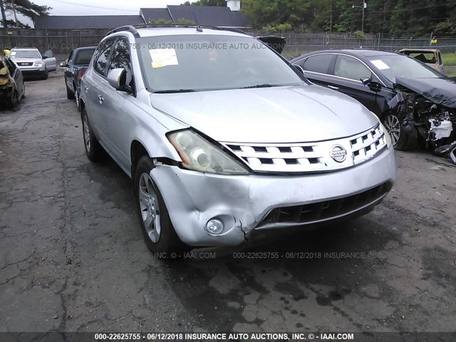 JN8AZ08T04W225695 - 2004 NISSAN MURANO SL/SE SILVER photo 6