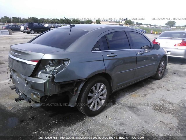 1C3CCBBG8CN316669 - 2012 CHRYSLER 200 TOURING GRAY photo 4