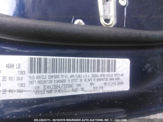 3C4NJDBB4JT223641 - 2018 JEEP COMPASS LATITUDE 蓝色 照片 9