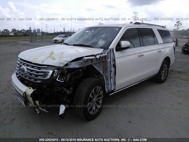 1FMJK1KT1JEA14758 - 2018 FORD EXPEDITION MAX LIMITED WHITE photo 2