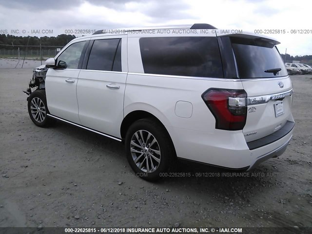 1FMJK1KT1JEA14758 - 2018 FORD EXPEDITION MAX LIMITED WHITE photo 3