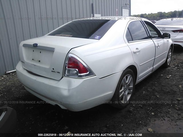 3FAFP08166R117342 - 2006 FORD FUSION SEL WHITE photo 4