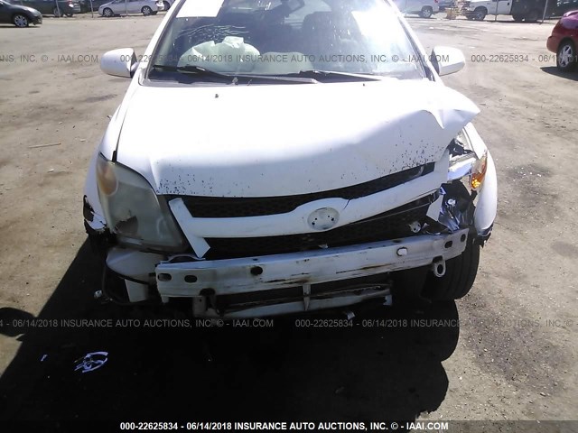 JTKKT604560156610 - 2006 TOYOTA SCION XA WHITE photo 6