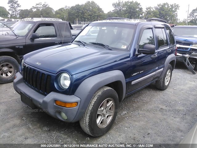 1J4GL48K13W569907 - 2003 JEEP LIBERTY SPORT/FREEDOM ლურჯი ფოტო 2