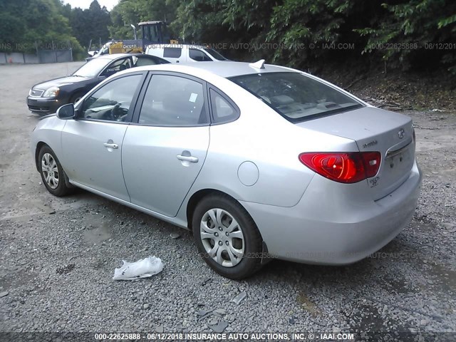 KMHDU4AD7AU103484 - 2010 HYUNDAI ELANTRA BLUE/GLS/SE SILVER photo 3