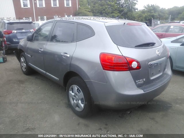 JN8AS5MV3EW704297 - 2014 NISSAN ROGUE SELECT S GRAY photo 3