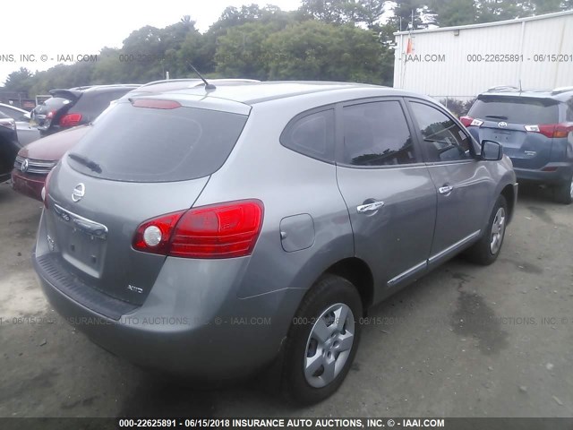 JN8AS5MV3EW704297 - 2014 NISSAN ROGUE SELECT S GRAY photo 4