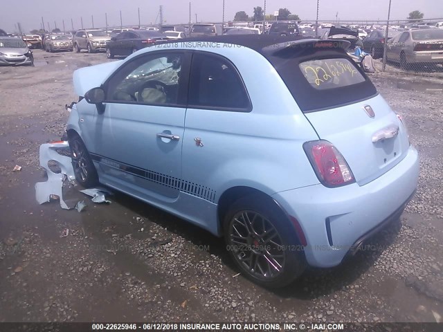 3C3CFFJH4HT704806 - 2017 FIAT 500 ABARTH BLUE photo 3