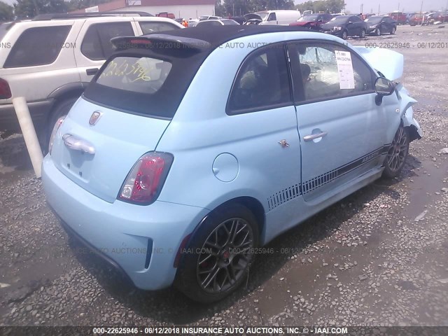 3C3CFFJH4HT704806 - 2017 FIAT 500 ABARTH BLUE photo 4