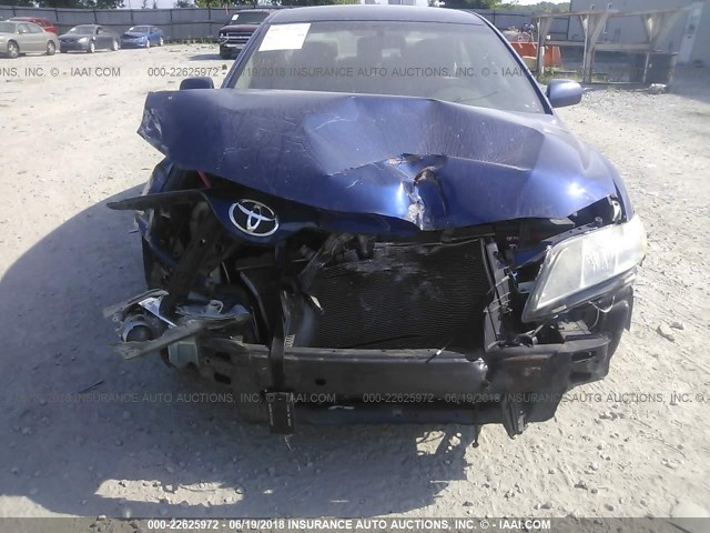 4T4BE46K08R013833 - 2008 TOYOTA CAMRY CE/LE/XLE/SE BLUE photo 6