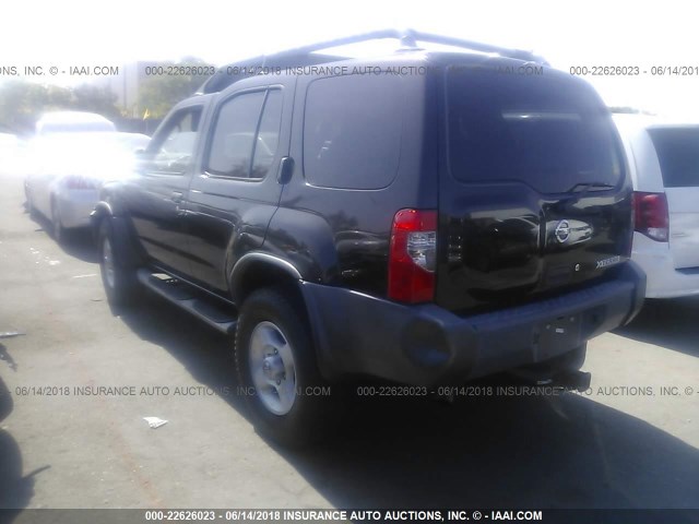 5N1ED28T93C653686 - 2003 NISSAN XTERRA XE/SE BLACK photo 3