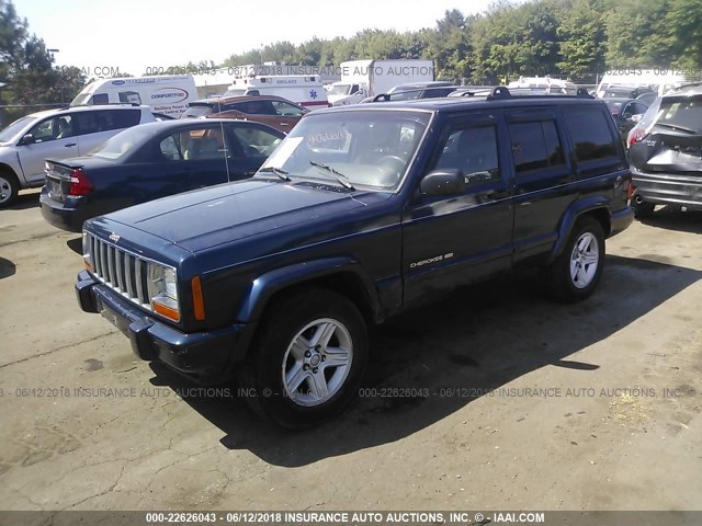 1J4FF68S91L508298 - 2001 JEEP CHEROKEE LIMITED BLUE photo 2