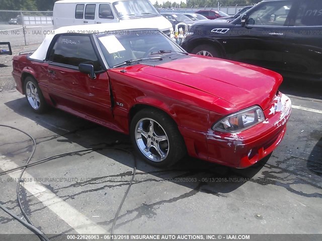 1FACP45EXNF171496 - 1992 FORD MUSTANG GT/COBRA GT RED photo 1