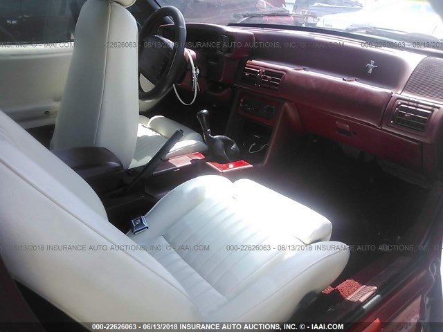 1FACP45EXNF171496 - 1992 FORD MUSTANG GT/COBRA GT RED photo 5