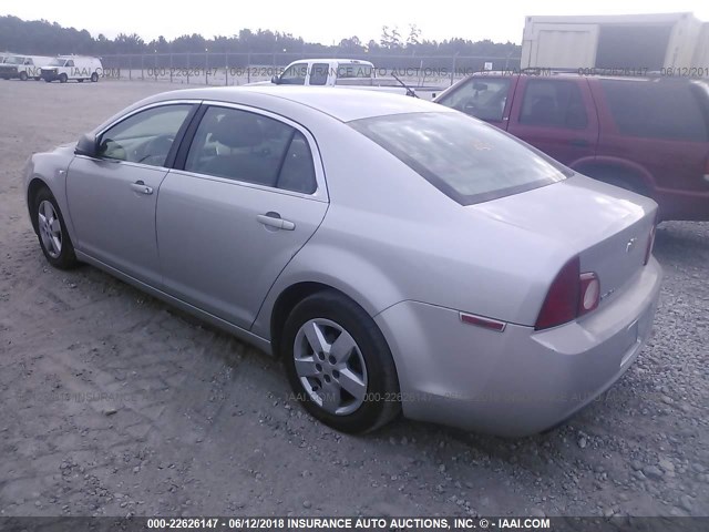 1G1ZG57B18F206369 - 2008 CHEVROLET MALIBU LS 银色 照片 3