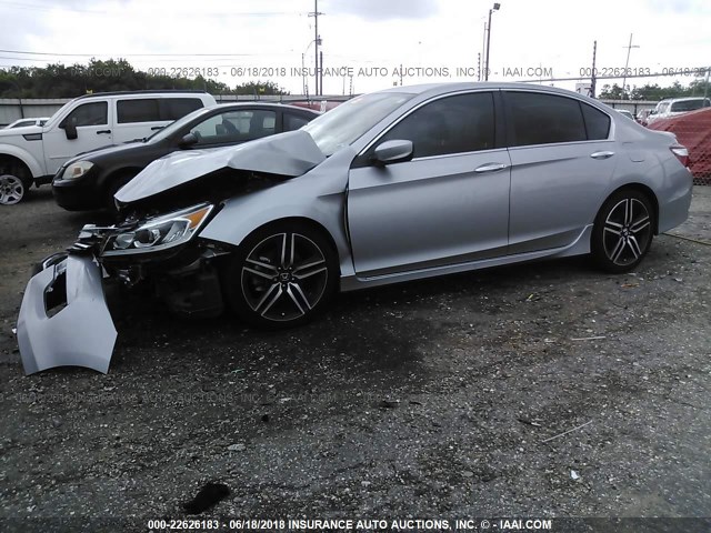 1HGCR2F15HA038751 - 2017 HONDA ACCORD SPORT SPECIAL EDITION Light Blue photo 2