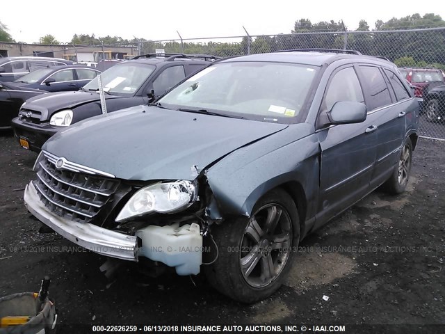 2A8GM68X37R321756 - 2007 CHRYSLER PACIFICA TOURING BLUE photo 2