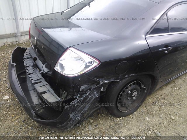 1G2ZF57B884294055 - 2008 PONTIAC G6 VALUE LEADER/BASE BLACK photo 6
