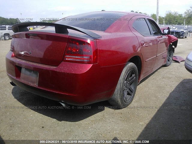 2B3KA53H97H617070 - 2007 DODGE CHARGER R/T MAROON photo 4