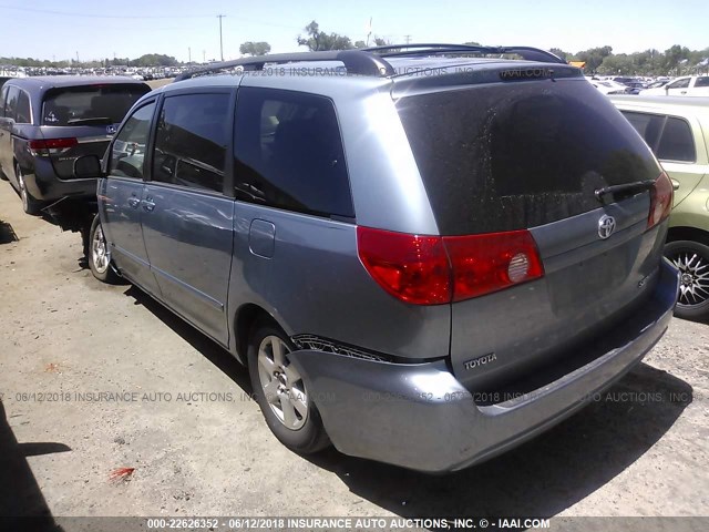 5TDZK23C48S114675 - 2008 TOYOTA SIENNA CE/LE BLUE photo 3