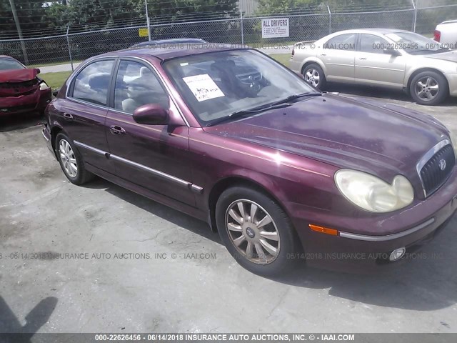 KMHWF35H22A515941 - 2002 HYUNDAI SONATA GLS/LX MAROON photo 1