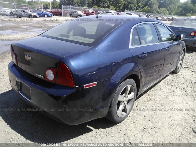 1G1ZF57559F220502 - 2009 CHEVROLET MALIBU HYBRID BLUE photo 4