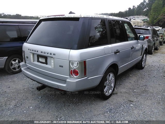 SALME15466A199717 - 2006 LAND ROVER RANGE ROVER HSE SILVER photo 4