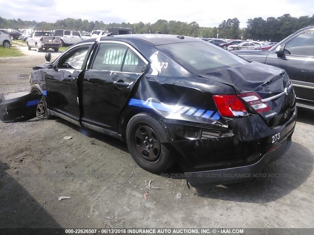 1FAHP2L89DG138943 - 2013 FORD TAURUS POLICE INTERCEPTOR BLACK photo 3