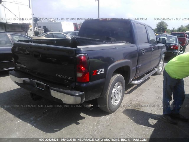 2GCEK13T451349427 - 2005 CHEVROLET SILVERADO K1500 BLUE photo 4