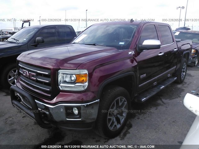 3GTU2VECXEG109399 - 2014 GMC SIERRA K1500 SLT MAROON photo 2