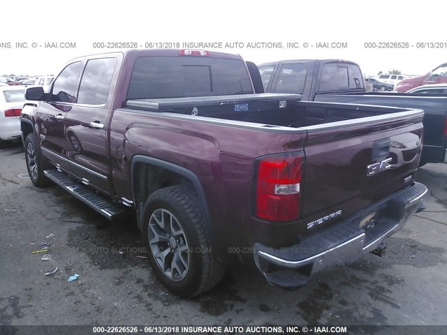 3GTU2VECXEG109399 - 2014 GMC SIERRA K1500 SLT MAROON photo 3