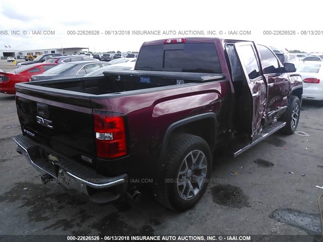 3GTU2VECXEG109399 - 2014 GMC SIERRA K1500 SLT MAROON photo 4