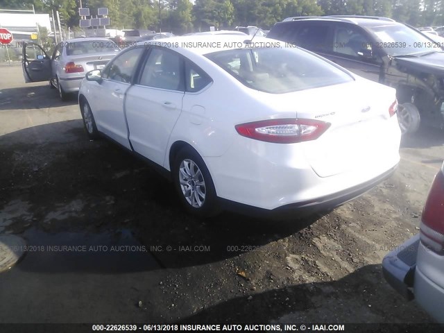 3FA6P0G78GR274992 - 2016 FORD FUSION S WHITE photo 3