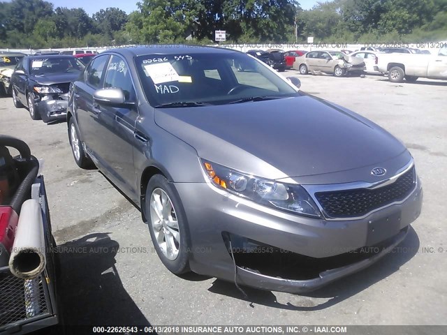 5XXGN4A75CG030293 - 2012 KIA OPTIMA EX GRAY photo 1