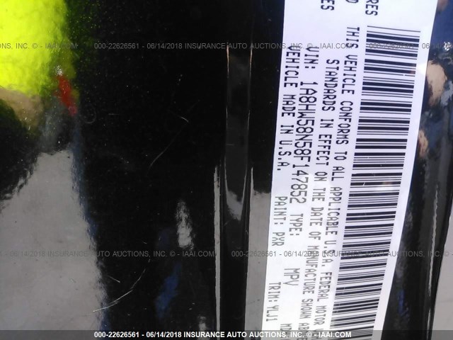 1A8HW58N58F147852 - 2008 CHRYSLER ASPEN LIMITED BLACK photo 9