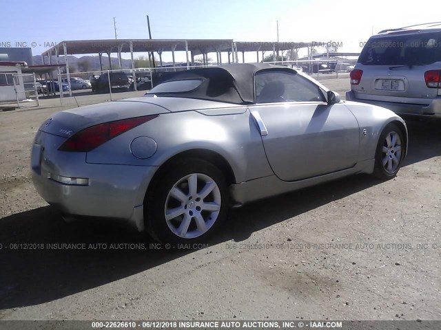 JN1AZ36A24T014873 - 2004 NISSAN 350Z ROADSTER SILVER photo 4