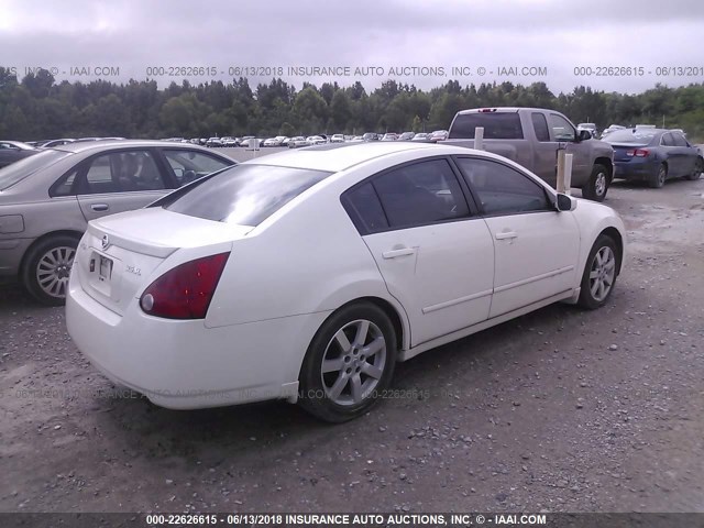 1N4BA41E26C817328 - 2006 NISSAN MAXIMA SE/SL WHITE photo 4