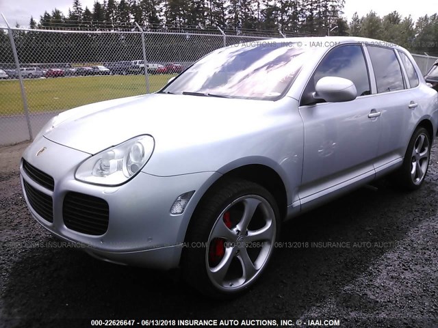 WP1AC29P44LA92482 - 2004 PORSCHE CAYENNE TURBO SILVER photo 2