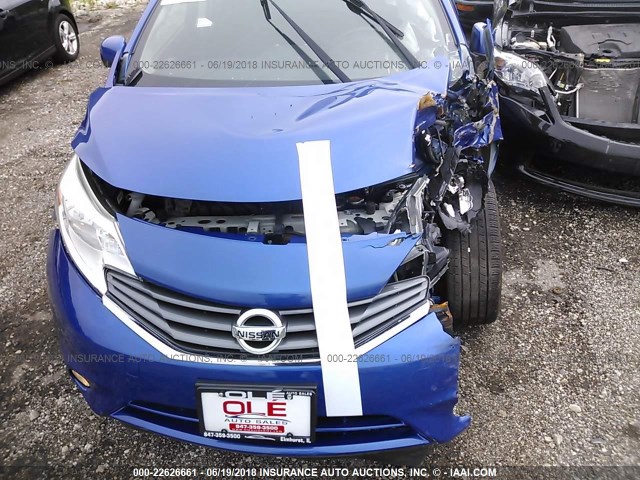 3N1CE2CP0EL382062 - 2014 NISSAN VERSA NOTE S/S PLUS/SV/SL BLUE photo 6