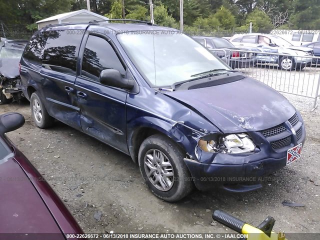 2D4GP44303R282269 - 2003 DODGE GRAND CARAVAN SPORT BLUE photo 1