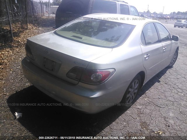 JTHBA30G545001320 - 2004 LEXUS ES 330 SILVER photo 4