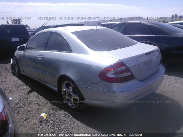 WDBTJ75J84F068343 - 2004 MERCEDES-BENZ CLK 500 SILVER photo 3