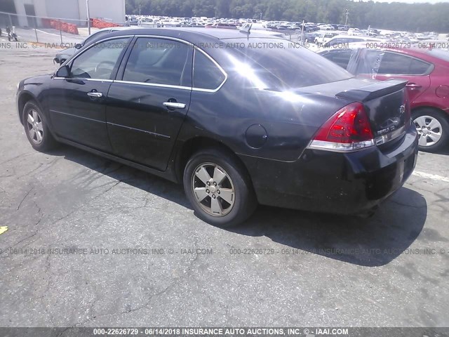 2G1WU581669117534 - 2006 CHEVROLET IMPALA LTZ BLACK photo 3